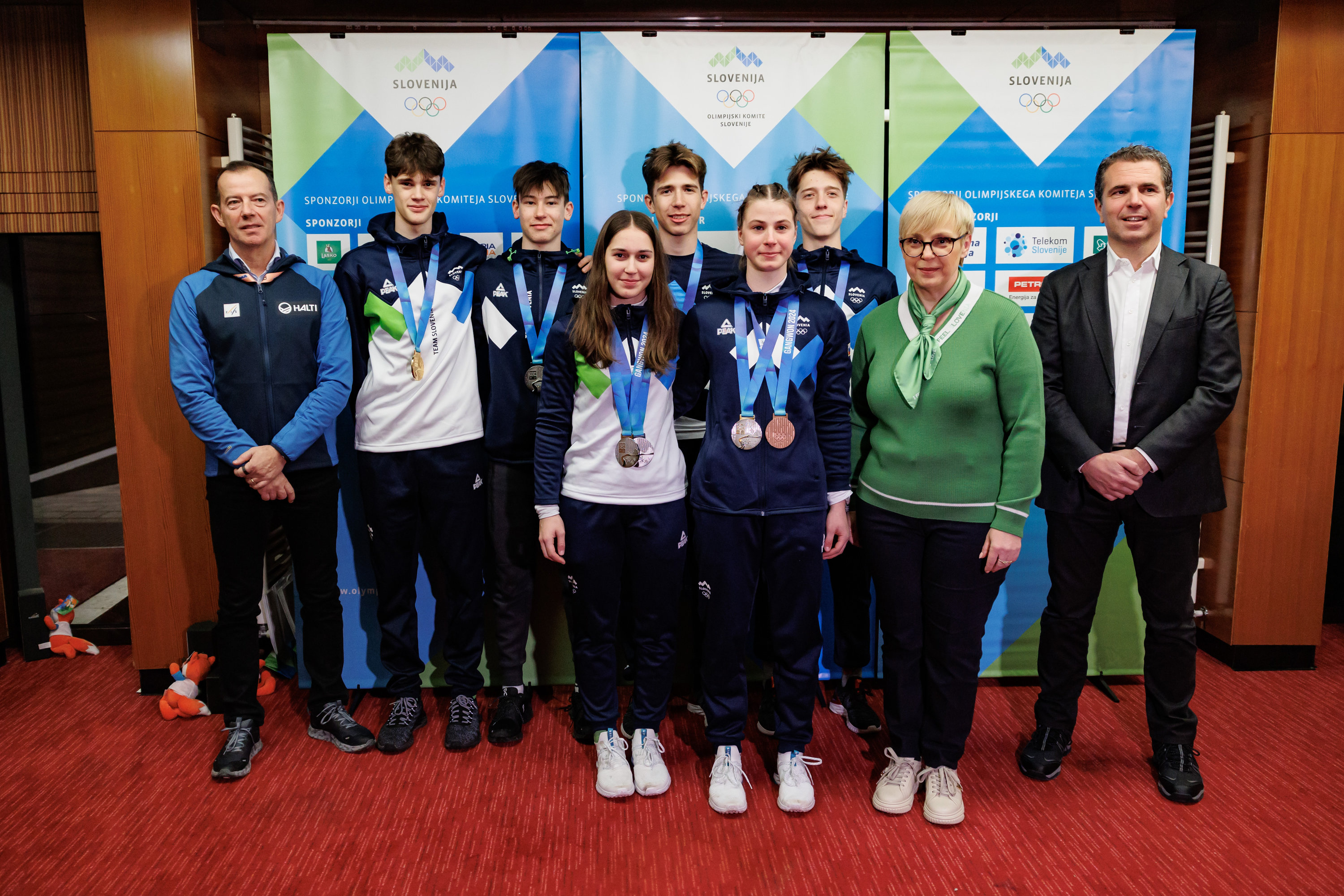 Sprejem mladih olimpijcev pred začetkom mladinskega svetovnega prvenstva v nordijskem smučanju v Planici