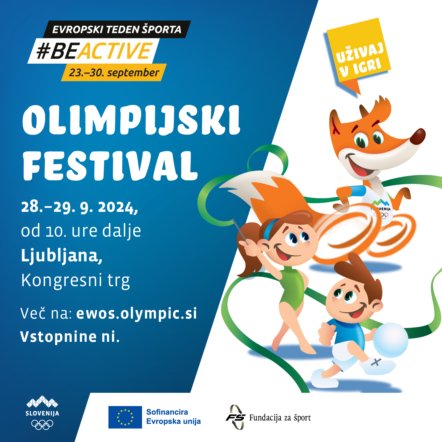 Olimpijski festival 2024 bo kmalu popestril zadnji septembrski vikend!