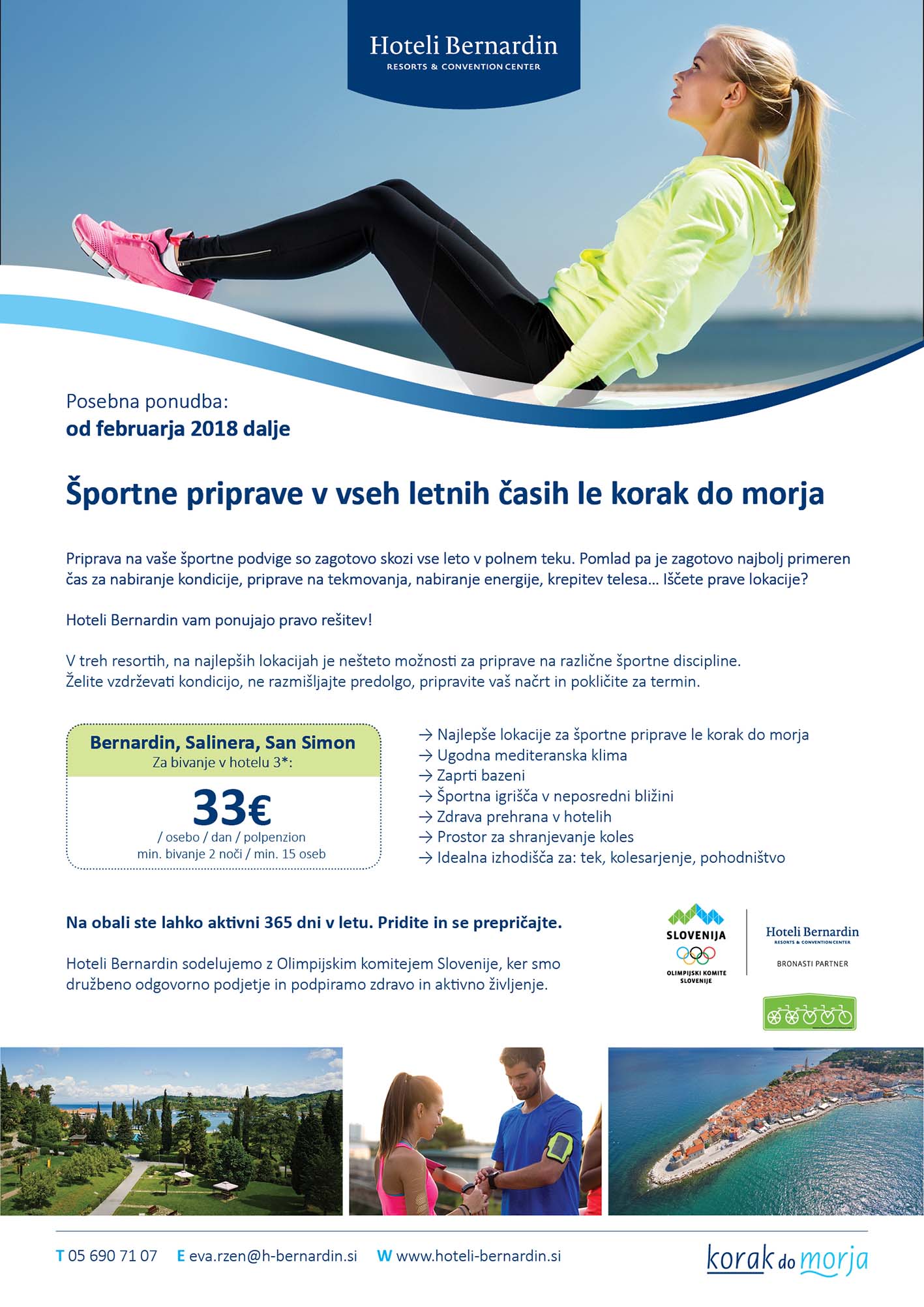 Posebna ponudba: Športne priprave v vseh letnih časih le korak do morja