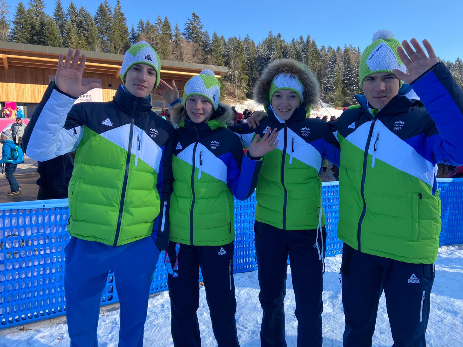 Slovenci na mešani ekipni tekmi v Lozani skočili na peto mesto