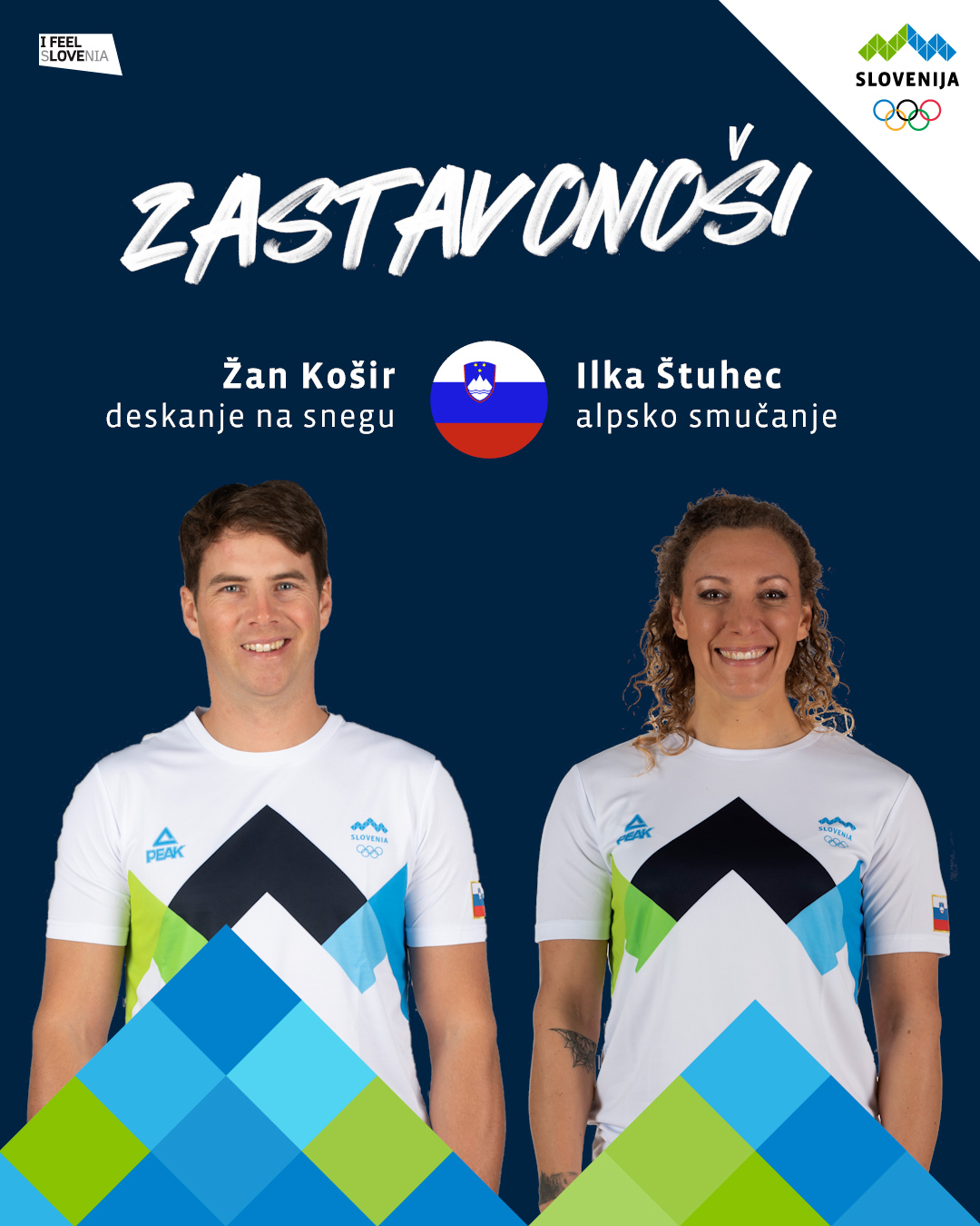 Nosilca slovenske zastave za OI Peking 2022