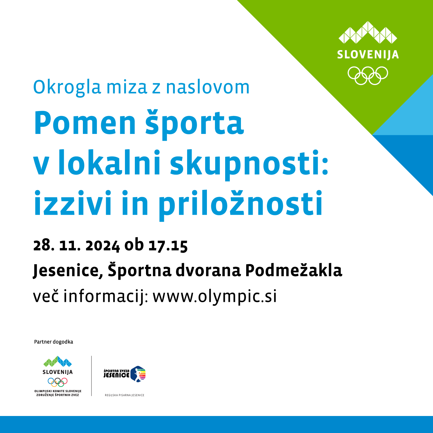 Okrogla miza o pomenu športa na lokalni ravni