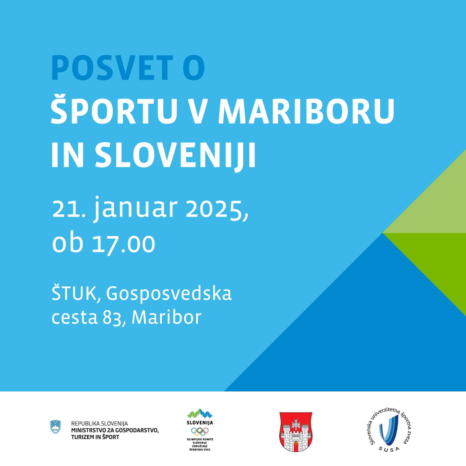 Vabljeni na posvet Šport v Mariboru in Sloveniji