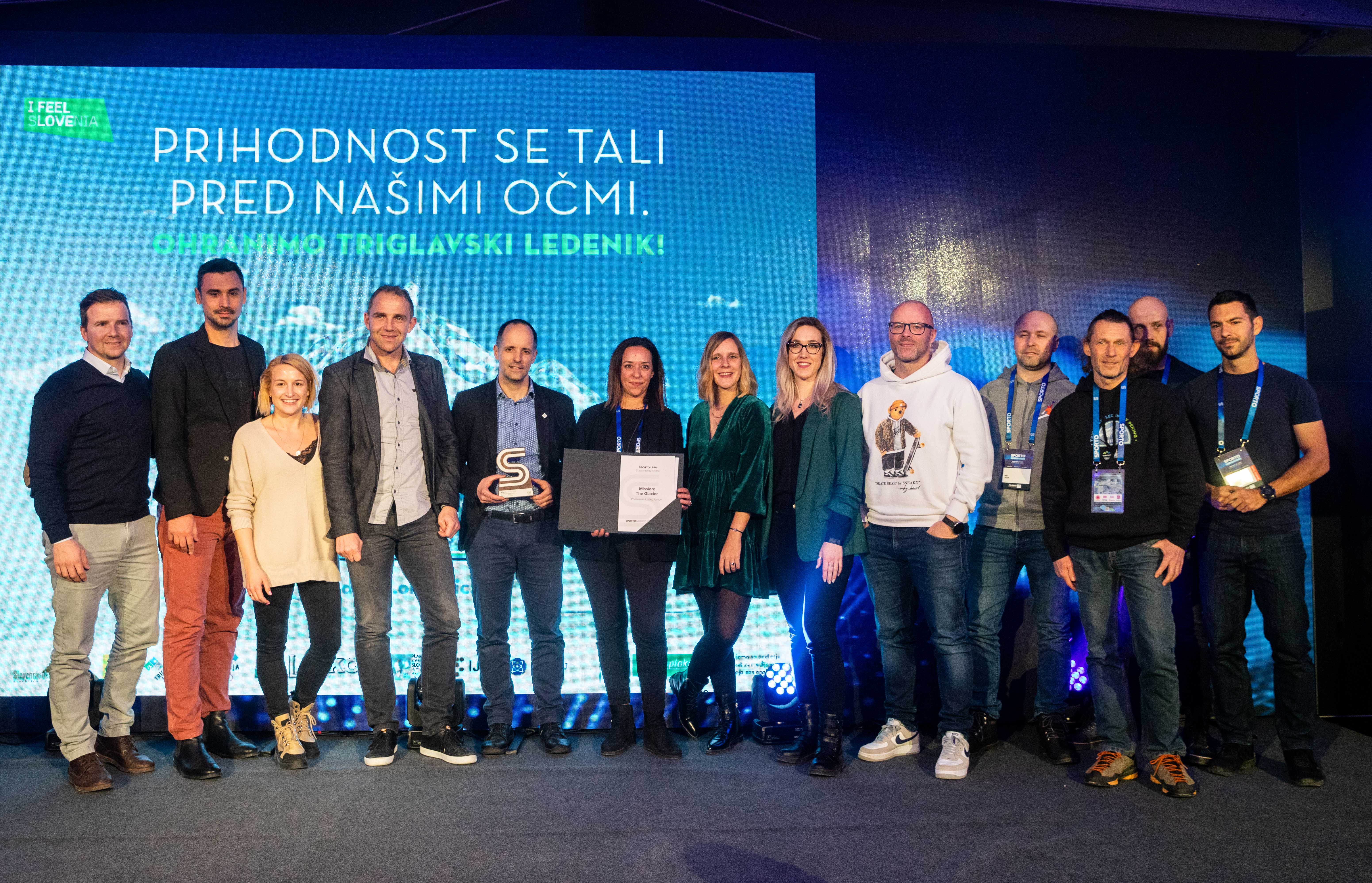 Nagrada Sporto 2022 za najboljše športno sponzorstvo projektu 'Misija: Triglavski ledenik v Peking'