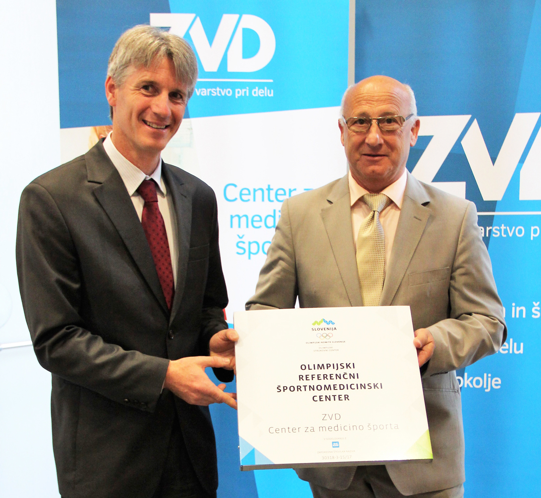 ZVD center za medicino športa tudi formalno športno-medicinski referenčni center OKS